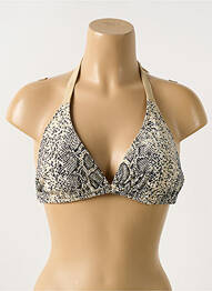 Haut de maillot de bain stretch haut soutien-gorge avec mousse de rembourrage amovible beige LULI FAMA femme