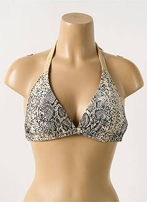 Haut de maillot de bain stretch haut soutien-gorge avec mousse de rembourrage amovible beige LULI FAMA femme