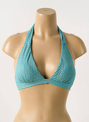 Haut de maillot de bain stretch haut soutien-gorge moulé bleu CYELL femme
