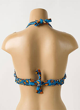 Haut de maillot de bain stretch haut soutien-gorge moulé bleu CYELL femme