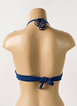 Haut de maillot de bain stretch haut soutien-gorge push-up bleu CYELL femme