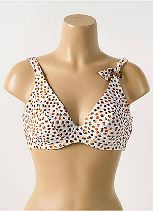 Haut de maillot de bain stretch haut soutien-gorge emboitant beige CYELL femme