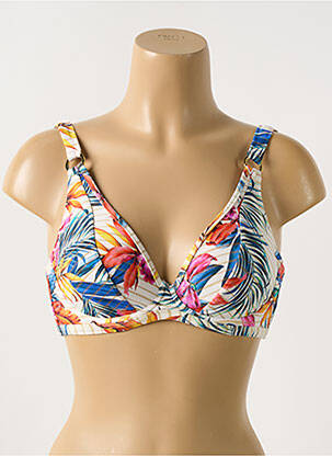 Haut de maillot de bain stretch haut soutien-gorge emboitant jaune CYELL femme