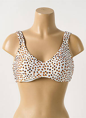 Haut de maillot de bain stretch haut soutien-gorge emboitant beige CYELL femme