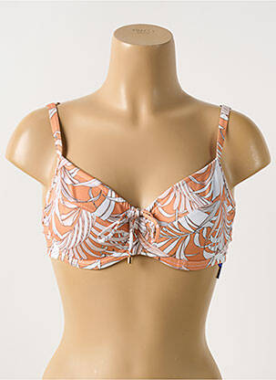 Haut de maillot de bain stretch haut soutien-gorge emboitant orange CYELL femme