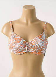 Haut de maillot de bain stretch haut soutien-gorge emboitant orange CYELL femme