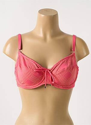 Haut de maillot de bain stretch haut soutien-gorge emboitant rose CYELL femme