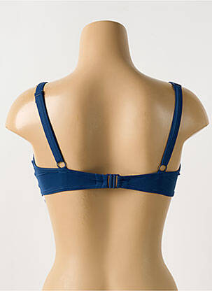 Haut de maillot de bain stretch haut soutien-gorge emboitant bleu CYELL femme