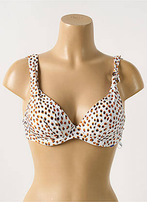 Haut de maillot de bain stretch haut soutien-gorge moulé beige CYELL femme