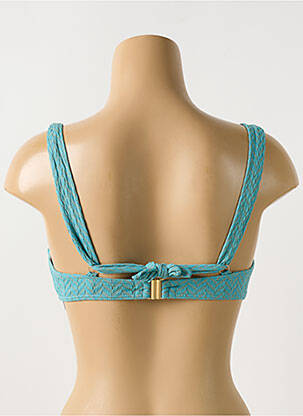 Haut de maillot de bain stretch haut soutien-gorge moulé bleu CYELL femme