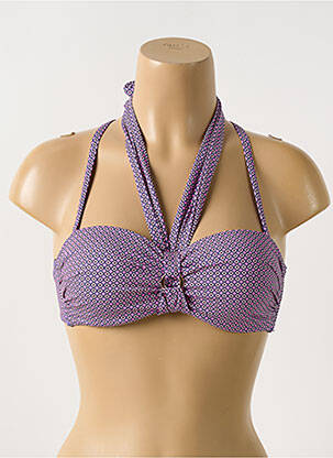 Haut de maillot de bain stretch haut soutien-gorge moulé violet CYELL femme