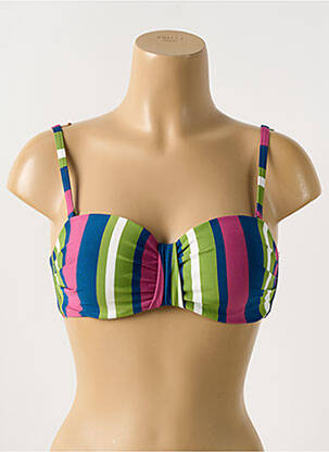Haut de maillot de bain stretch haut soutien-gorge moulé vert CYELL femme