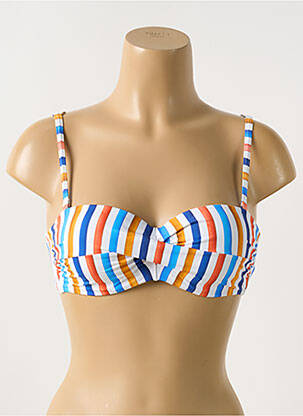 Haut de maillot de bain stretch haut soutien-gorge moulé bleu CYELL femme