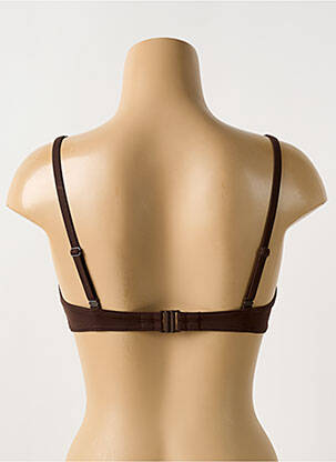 Haut de maillot de bain stretch haut soutien-gorge moulé marron CYELL femme