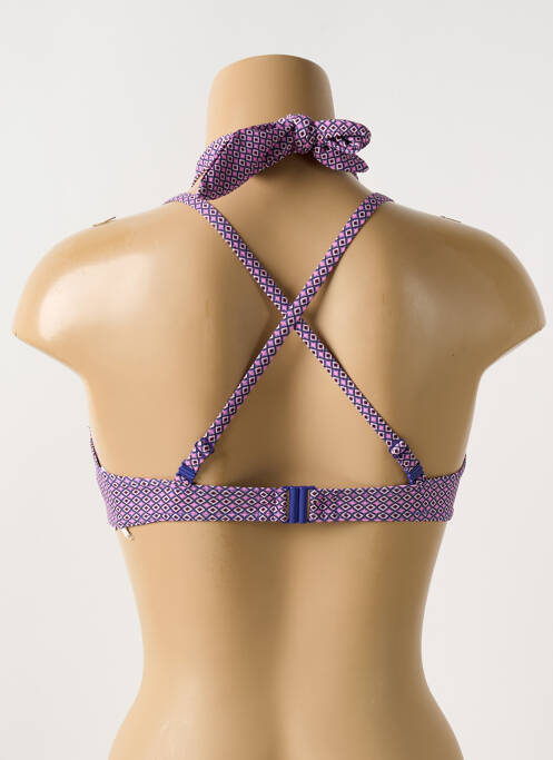 Haut de maillot de bain stretch haut soutien-gorge moulé violet CYELL femme