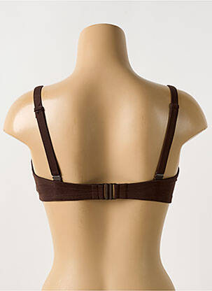 Haut de maillot de bain stretch haut soutien-gorge moulé marron CYELL femme