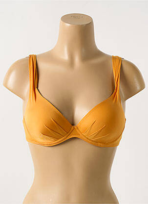 Haut de maillot de bain stretch haut soutien-gorge moulé orange CYELL femme