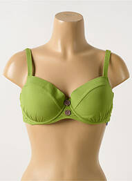 Haut de maillot de bain stretch haut soutien-gorge moulé vert CYELL femme