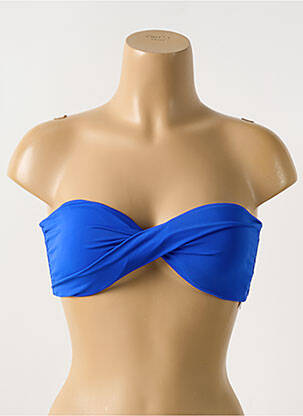 Haut de maillot de bain stretch haut bandeau bleu PHAX femme