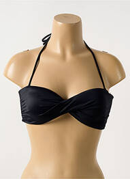 Haut de maillot de bain stretch haut soutien-gorge moulé noir PHAX femme