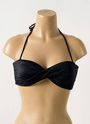 Haut de maillot de bain stretch haut soutien-gorge moulé noir PHAX femme