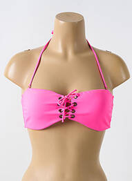 Haut de maillot de bain stretch haut soutien-gorge moulé rose PHAX femme