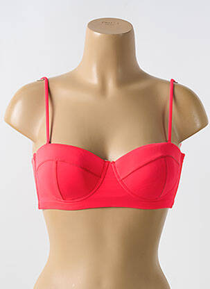 Haut de maillot de bain stretch haut soutien-gorge moulé rouge PHAX femme