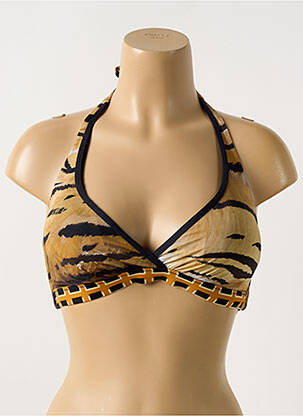 Haut de maillot de bain marron MIRADONNA pour femme