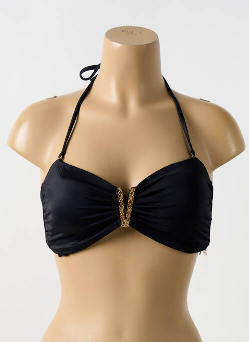 Haut de maillot de bain stretch haut soutien-gorge moulé noir PHAX femme