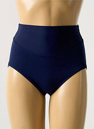 Bas de maillot de bain effet matière satinée culotte bleu AMORESSA femme