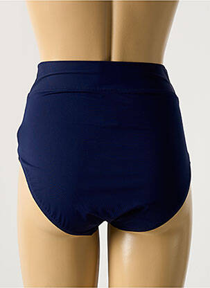 Bas de maillot de bain effet matière satinée culotte bleu AMORESSA femme