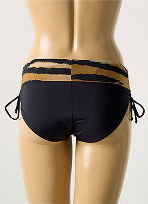Bas de maillot de bain effet matière satinée culotte noir MIRADONNA femme