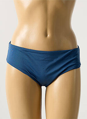 Bas de maillot de bain effet matière satinée culotte bleu MIRADONNA femme