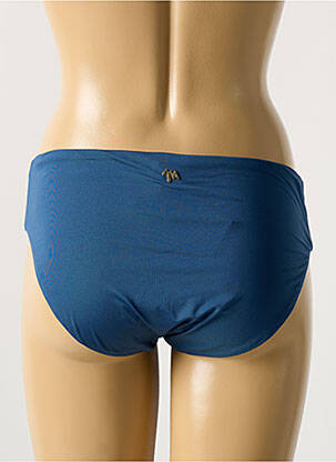 Bas de maillot de bain effet matière satinée culotte bleu MIRADONNA femme
