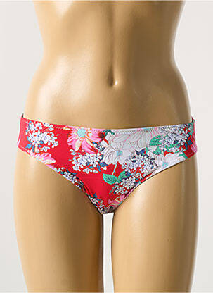 Bas de maillot de bain imprimé fleurs culotte rouge PHAX femme
