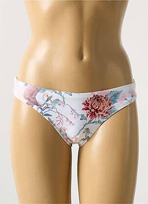 Bas de maillot de bain imprimé fleurs culotte blanc PHAX femme