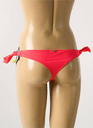 Bas de maillot de bain effet matière satinée bikini orange PHAX femme
