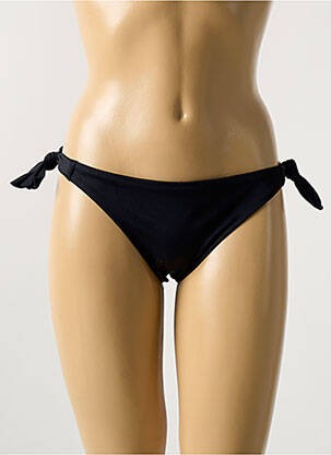 Bas de maillot de bain effet matière satinée bikini noir PHAX femme