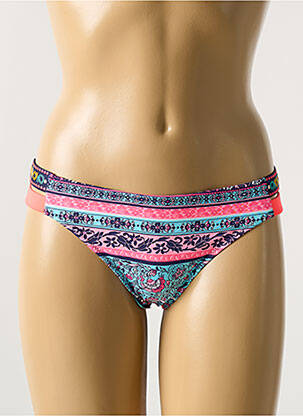 Bas de maillot de bain imprimé fleurs bikini bleu PHAX femme