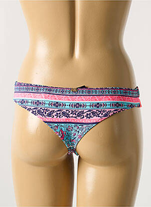 Bas de maillot de bain imprimé fleurs bikini bleu PHAX femme