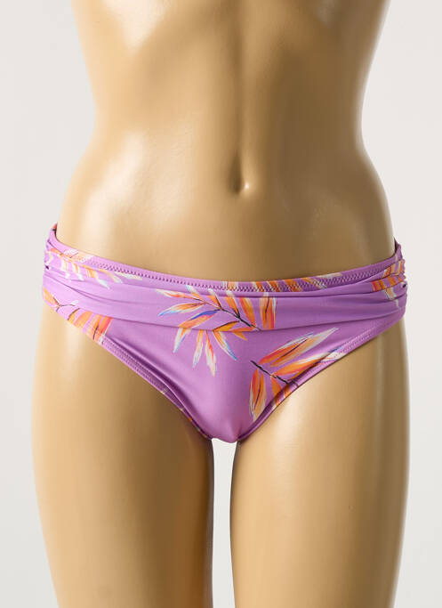 Bas de maillot de bain imprimé tie and dye culotte violet CYELL femme
