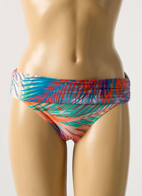 Bas de maillot de bain imprimé tie and dye culotte vert MIRADONNA femme