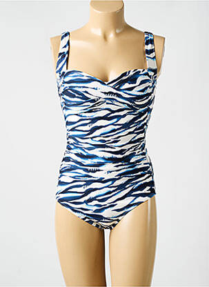 Maillot de bain 1 pièce bleu CYELL pour femme