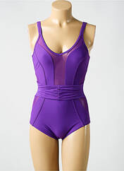Maillot de bain 1 pièce violet MIRADONNA pour femme seconde vue