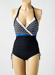 Maillot de bain 1 pièce imprimé fantaisie noir MIRADONNA femme