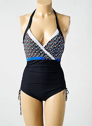 Maillot de bain 1 pièce imprimé fantaisie noir MIRADONNA femme