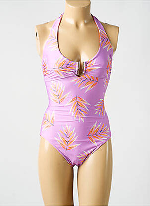 Maillot de bain 1 pièce imprimé fantaisie violet CYELL femme