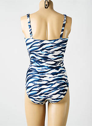Maillot de bain 1 pièce imprimé fantaisie bleu CYELL femme