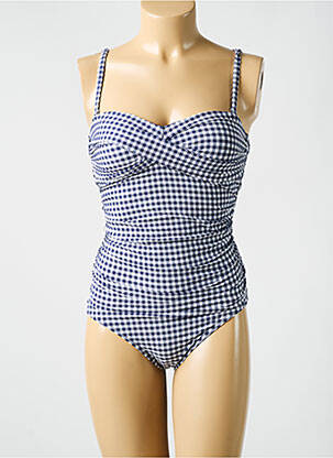 Maillot de bain 1 pièce imprimé fantaisie bleu CYELL femme