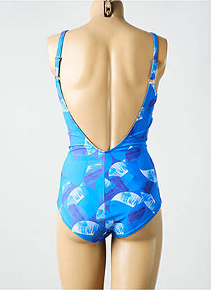 Maillot de bain 1 pièce imprimé fantaisie bleu MIRADONNA femme